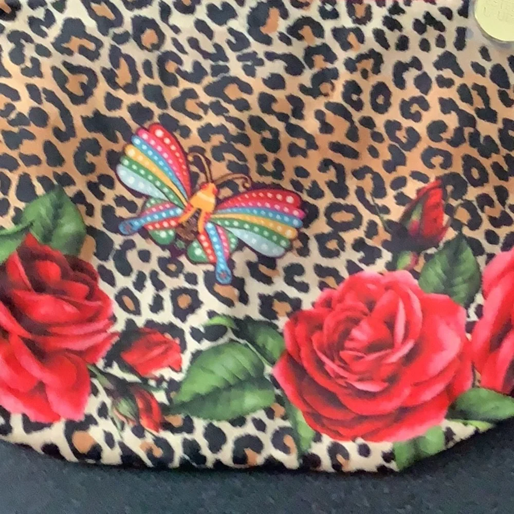 ESTÉE LAUDER NEW - animal print floral butterfly velvety make up bag